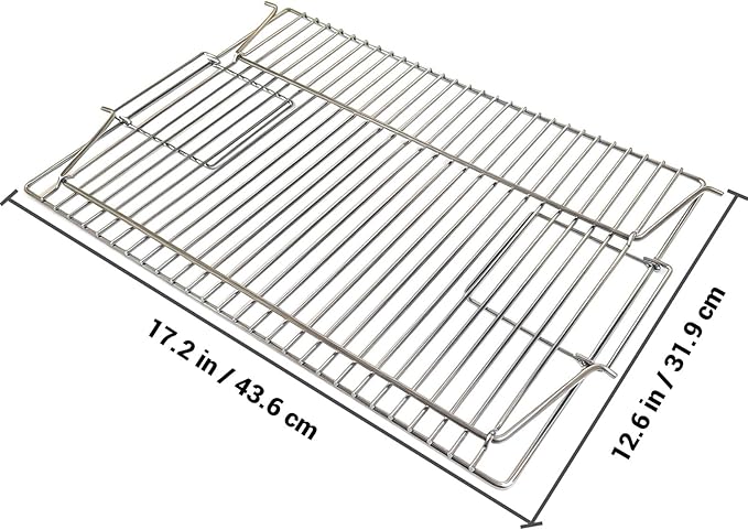 Charmline Stainless Steel Grill Grate Replacement, Lift-Up BBQ Cooking Grid with Handles, Suitable for Charmline Portable Charcoal Grill, Ideal for Meat, Steak & Outdoor Camping (20x14in)