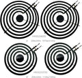 MP22YA Electric Range Burner Element Unit Set, Replacement for Hardwick & Kenmore & Maytag & Norge & Whirlpool Electric Range Stove, MP15YA（233750）6" 2Pack, MP21YA（234000）8" 2 Pack