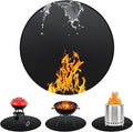 48" Round Fireproof Grill Mat for Deck & Patio, Double-Sided Silicone Coated Fiberglass, Heat Resistant Up to 2000°F, Reusable Under Grill Deck Protector for Fire Pit, Smokeless Stove, Outdoor BBQ