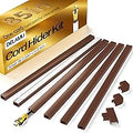 Delamu Cord Hider, 85in Cord Covers for Wires on Wall, One-Cord Cable Hider, Self-Adhesive Wire Hiders Wire Covers for TV Cords on Wall, Paintable Cable Cover Management Kit, W0.59 H0.4in, Brown