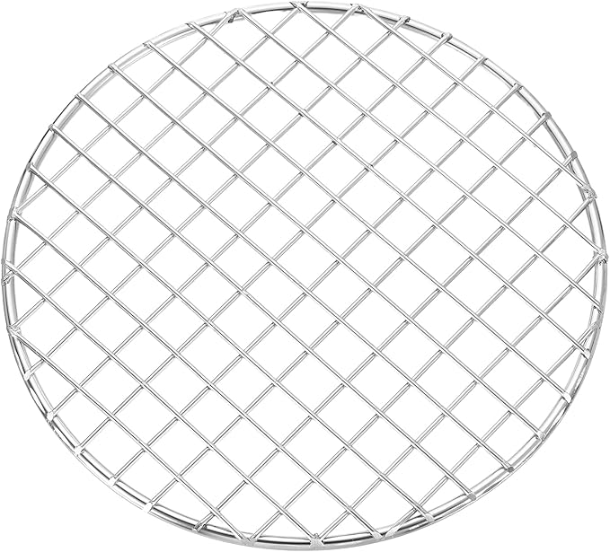uxcell Round Cooking Rack, Dia 7.1 Inch Stainless Steel Grill Grate Cross Wire Barbecue Grill for Cooking Baking Air Fryer Racks, Silver