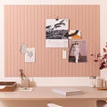 Large Felt Bulletin Board - Stylish Perfectly Sized 35" x 47" Cork Board Alternative for Office & Wall Decor – 12 Customizable Adhesive Tiles w/Golden Pins are Perfect to Display Your Photos