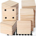 72 Pieces Unfinished Wood Coasters, GOH DODD 4 Inch Wooden Slices Blanks Bulk Set with Soft Foot Pads for Drinks Crafts Laser Engraving Wood Burning Staining Drawing Painting Decoupage Wedding, Square