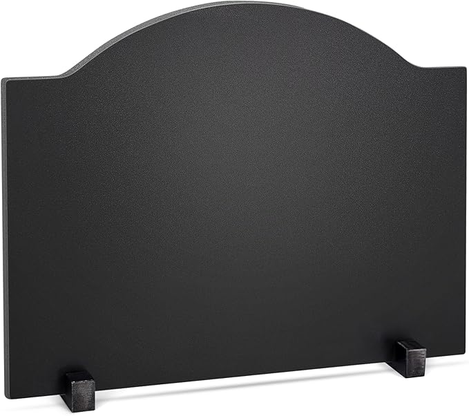 INNO STAGE 22" Fireback for Fireplace- Iron Fireplace Back Plates with Feet, Fireplace Wall Protection, Fireplace Heat Reflect, Black