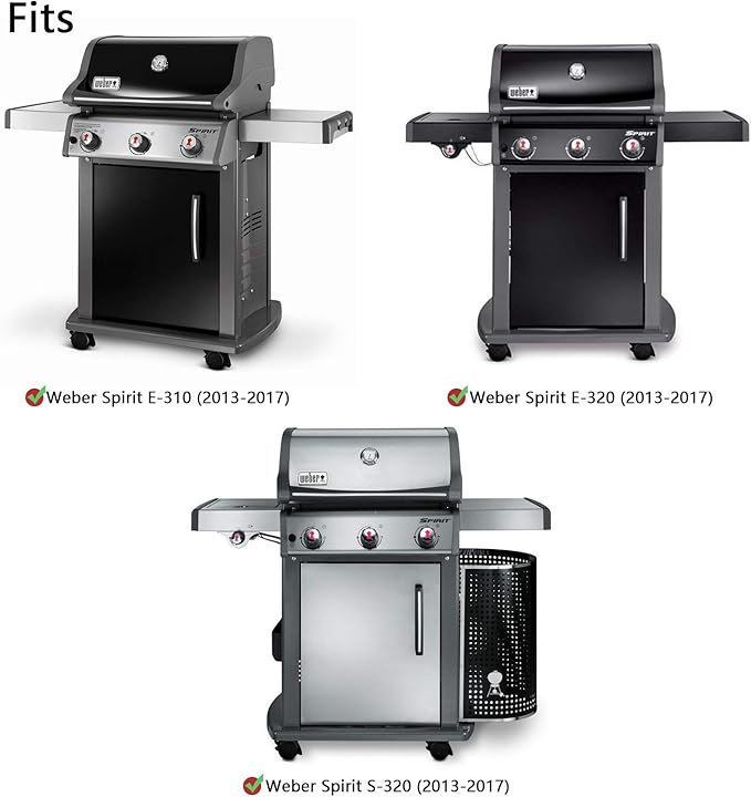 Hongso 7636 15.3" Stainless Steel Flavorizer Bars Replacement for Weber Spirit I & II 300 Series E & S 310 320 330 Gas Grill with Front Mounted Control, Spirit 2 GS4 Heat Plate for 67046 69797 68843