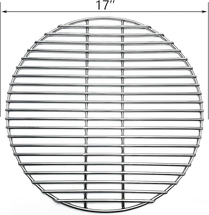 17" Round Fire Grate, Bottom Grate Replacement for BGE, Big Green Egg XL for Weber 22" Kettles Charcoal Grill, One-Touch, Master Touch, Bar-B-Kettle, Performer Charcoal Grill,