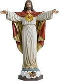 Grace4Joy Jesus Christ Statue, 22.5 Inch Jesus Statue Outdoor Catholic Home Decor, Hand Painted Sacred Heart Religious Garden Sculpture for Yard Patio Lawn Hallway Decor