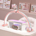 LIONVISON Half Moon Light for Nail Tech: 31 inch Lash LED Lamp with Phone Holder - 48W Foldable Arch Lights for Eyelash Tech - Manicure Handicraft Lighting for Spa,Salon