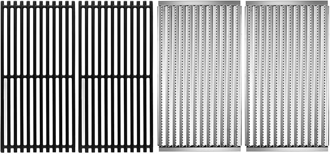 463642316 Grill Replacement Parts for Charbroil Tru Infrared Grill Parts Commercial 2 Burner 463245518 463644220 463246118 Infrared Grill Grates G362-2100-W1 Emitter G460-0500-W1 Cooking Emitter Panel