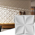 Art3d 19.7" x 19.7" (Pack of 12) Wall Panel Rhombus, White