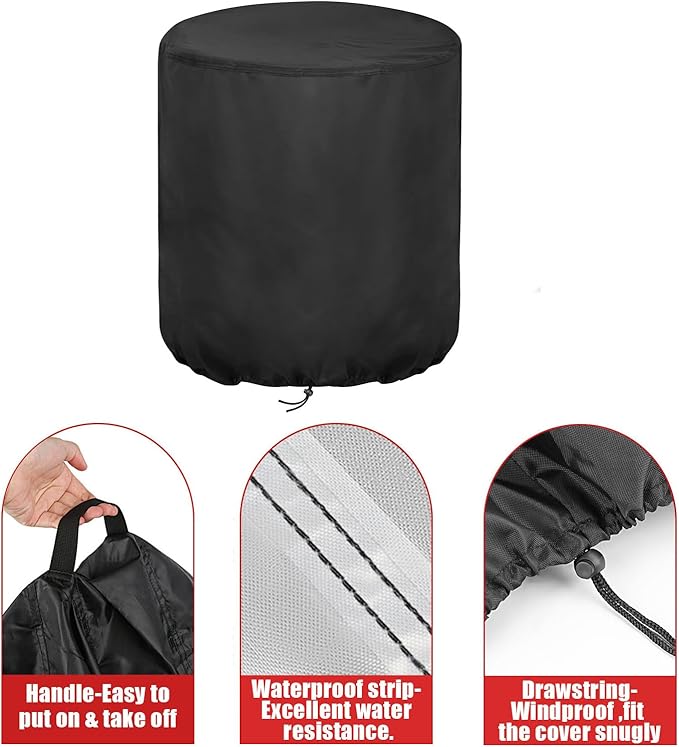 Outdoor Fryers Cover for FIRE RIOT with Heavy Gauge Aluminum Pots & Basket, Waterproof Deep Fryer Cover for Outdoor Cooking-(22x22x28 inch)