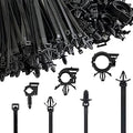 180pcs Push Mount Cable Zip Tie with Car Wire Loom Routing Clips,Fastening Cable Clips For Organizing Cables And Cords,Car Clips Contains 7 Sizes Universal Compatible with GM Ford Trucks Cars UTV