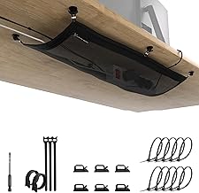 Cable Management net - Under Desk Cable Management Tray - Cable net - Wire Management Under Desk - Cord Organizer