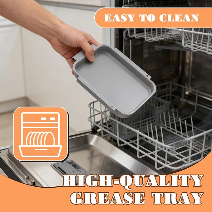 Grill Grease Tray Replacement Parts for Monument 35633 13892 14633 13478 25932 24367 77352NG 24633 77352 77352MB 41847NG 17842 Gas Grill Parts, Drip Grease Pan for All Monument Gas Grills
