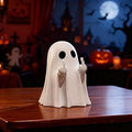 Halloween Ghost Figurine - Spooky Resin Ghost Statue, Funny Cute Ghost Ornaments for Halloween Decorations, Porch and Indoor Home Office Desk Decor, Christmas,New Year’s Gifts