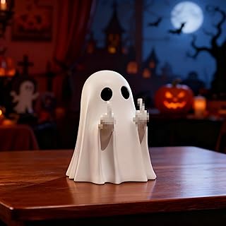 Halloween Ghost Figurine - Spooky Resin Ghost Statue, Funny Cute Ghost Ornaments for Halloween Decorations, Porch and Indoor Home Office Desk Decor, Christmas,New Year’s Gifts