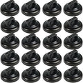 Magnet Zip Tie Mount Clips Magnetic Zip Ties Mount Base Holder Strong Wire Cable Holder Mount Wire Clips Management for Home Office Marine Electrical Wiring (D19 20 Pcs)