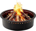 36 Inch Smokeless Fire Pit Ring Insert Outdoor, Heavy Duty Solid Metal Steel Round Firepit Rim Liner for Outside, 40 Inch Outer Diameter DIY Campfire Ring, Above or In-Ground, for Camping Garden Patio