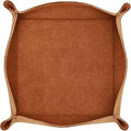 Maruse Italian Tumble Leather Valet Tray Organizer, Office Desk Accessory, Durable Leather Handmade in Italy (Rope)