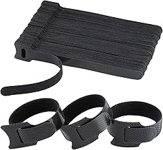 MVYC 150PCS 8 Inch Reusable Cable Ties Wire Ties Cord Organizer Cable Organizer Adjustable Cable Management Black