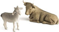 Willow Tree Ox and Goat, Sculpted Hand-Painted Nativity Figures, 2-Piece Set