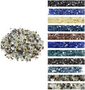 VEVOR Fire Glass, 10 lbs, Copper + Clear + Gold, 1/2 Inch High-Temperature Resistant Reflective Glass Rocks, Smokeless Fire Pit Stones for Outdoor Table & Landscaping