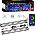 Car Led Strip Lights, RGB Truck Interior Lights with App Control, Under Dash Footwell Automotive Led Light Strip, Car Ambient Lighting (1set)
