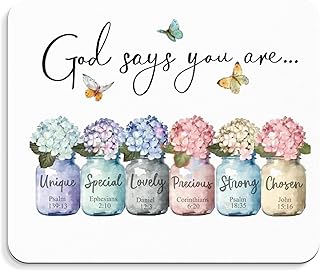 Inspirational Christian Mouse Pad - God Says You are Mousepad, Motivational Christian Office Mouse Pad, Bible Verse Desk Mousepad, Gifts for Employees, Coworker Gifts, 9.5x8 Inches