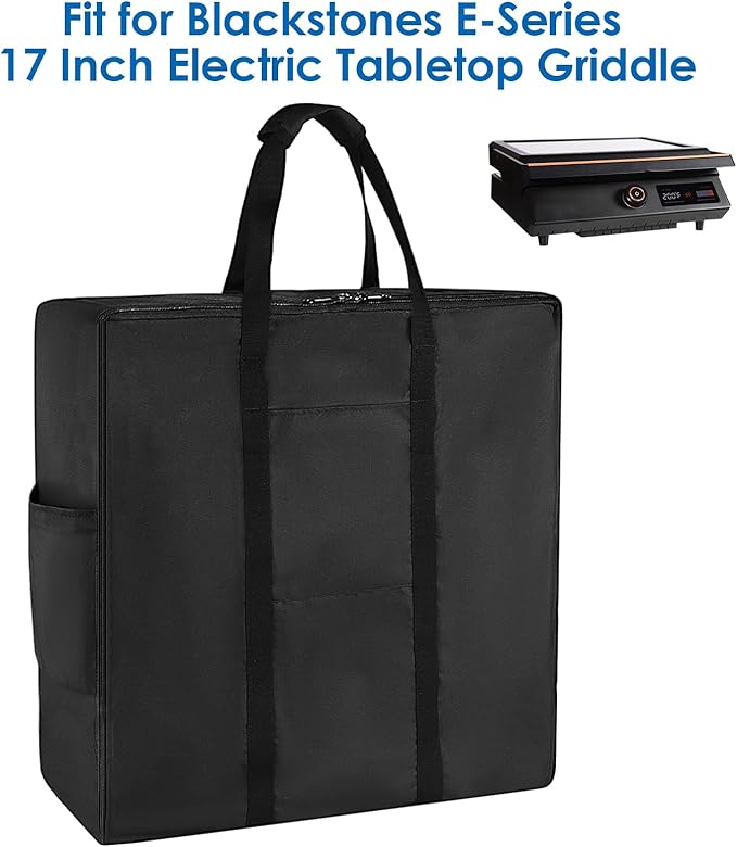 Tabletop Griddle Carry Bag, Portable Carry Bag for Blackstone E-Series 17 Inch Electric Tabletop Griddle, Water Resistant Gas Grill Carry Bag, BBQ Grill Griddle Carry Bag for Travel