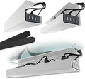 No-Screw Under Desk Cable Management Tray - Self-Adhesive Installation, Cord Management, Cable Tray, Under Desk Wire Organizer - White Set of 2