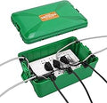 Blumway Large Outdoor Electrical Box (12.5x8.5x5 inch), IP54 Waterproof Outdoor Outlet Extension Cord Cover Weatherproof, Protect Outlet, Plug,Power Strip,Timer, Socket,Holiday Light (Green)