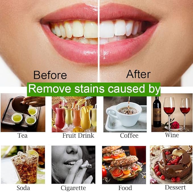 2-Pack Teeth Whitening Charcoal Powder + Bamboo Brush Oral Care Sets, WUBLSYAN Natural Activated Charcoal Teeth Whitener Powder