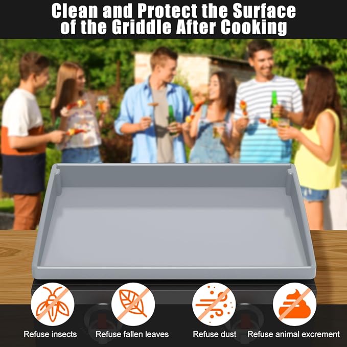 Silicone Griddle Mat Cover for Blackstone - 22 Inch True All-Encompassing Coverage Heavy Duty Food Grade Grill Buddy Mat, All Season Cooking Surface Protective Cover