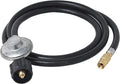 Flame King 6-FT Propane Adapter Hose & Regulator for 20LB Tank for 17"/22" Blackstone Tabletop Grill Griddle, Weather Resistant & Corrosion Resistant