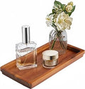 Bathroom Vanity Tray 11.8 x 5.9 inches of Natural Acacia Wood - Elegant Organizer for Cosmetics, Jewelry, Perfume, Candle, Key - Premium Wood Tray for Bathroom, Kitchen, Countertop, Toilet Tank, Sink