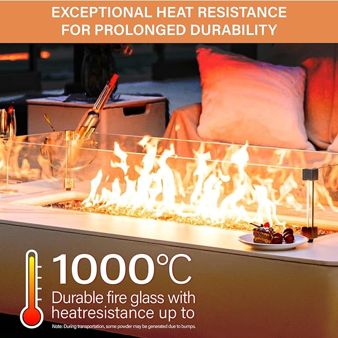 NUPICK 20 Pound Fire Glass, 1/2 Inch Reflective Fire Pit Rocks, Fit with Fireplace Glass, Rose Gold