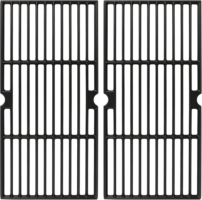 Utheer Grill Grates fit Oklahoma Joe's Longhorn Comb Charcoal/Gas Smoke 12201767,14201767, Oklahoma Joe's Longhorn 18202083,16202046,15202029, for Grill Or Smoker Sides, Heavy Duty Cast Iron, 2 Pcs