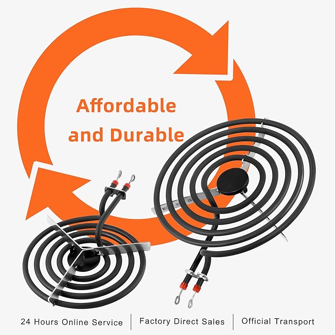 Electric Stove Burner Element 2*MP15YA 6"+2*MP21YA 8",MP22YA Electric Range Burner Element Compatible for Ken-more May-tag Whirl-pool etc Range Stoves by MIFLUS