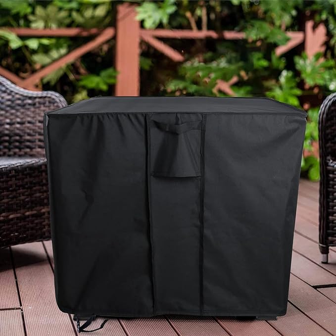Rectangular Fire Pit Cover 43 inch, Propane Gas Fire Pit Table Cover,Outdoor Waterproof Firepit Table Cover - 43 X 22 X 25 Inch