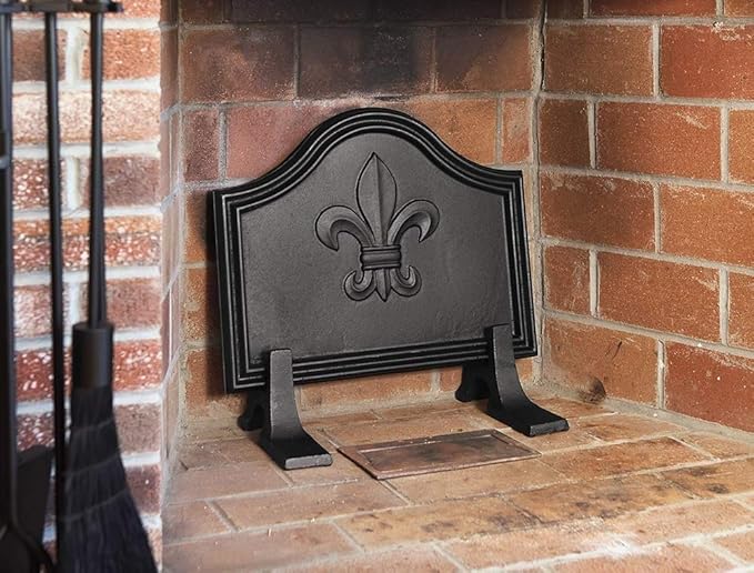 Minuteman International Fleur De Lys Cast Iron Fireback