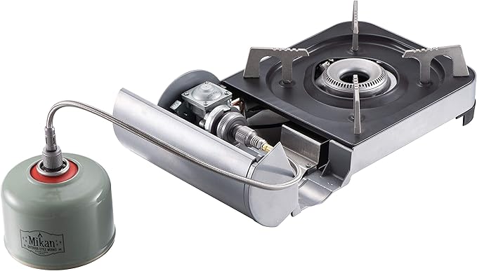 camping moon Camping Gas Stove Adapter, Input: EN417 Lindal Valve Canister, Output: Butane Gas Stove Z13M