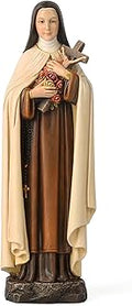 BC Catholic Saint Therese of Lisieux Statue, Religious Figure, Inspirational Gift for Home décor, 10" H, Renaissance Sculpture Handmade by Buildclassic