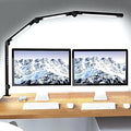 LED Desk Lamp with Clamp & Flexible Arm - 3 Light Sources, 4 Color Modes & 5 Brightness Levels, Eye-Caring Table Light with Memory Function