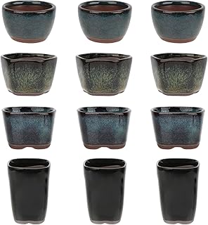 Bonsai Planter 8/12/20 pc Mini Glazed Pots Succulent 1.6 Inch