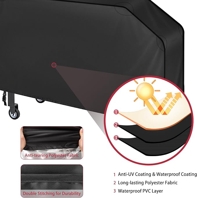 iCOVER 36 inch Griddle Cover for Blackstone, Waterproof Lightweight Polyester Barbecue Protection Flat Top Gas Grill Covers for 36" Griddles Cooking Station for Camp Chef