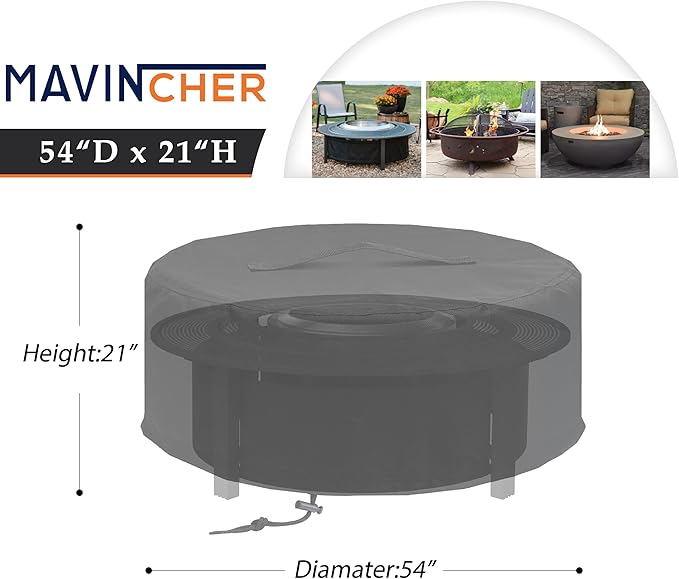 Fire Pit Cover for Solo Stove - Surround Tabletop Shelter, Elevation for Yukon Wood Burning Outdoor Fire, Black, 54" D x 21" H