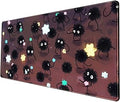 Desk Pad Anime Black Pom Poms Gaming Mouse Pad Large Star Designs Desk Office Decor Exclusive Beautiful Girls Mouse Pad for Women Desktop with Stitched Edges Non-Slip Computer Mat 31.5x11.8In