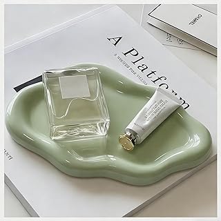 Small Trinket Dish Jewelry Tray for Women, Cute Ceramic Cloud Tray, Jewelry Ring Holder Dish for Keys, Candles, Perfume, Vanity Nightstand Decor Jewelry Plate Bowl, Friendship Birthday Gifts for Mom