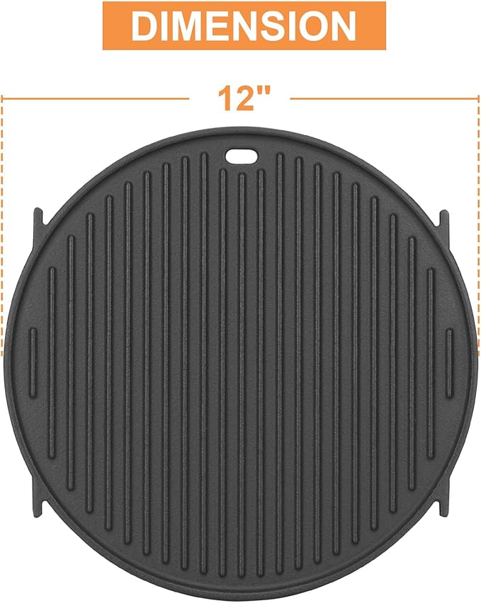 8834 65171 Griddle for Weber Gourmet BBQ System Sear Grate, for 22'' Weber Original Kettle Premium/Charcoal Grill Accessories, 22" Smokers, for Kettle Charcoal Grill Grate 22 inch, Cast Iron