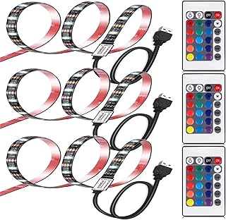 Led Strip Lights 3set 6.56ft for 40-60in TV USB Backlight Kit with Remote, 16 Color 5050 Bias HDTV, for 40-60 (3)
